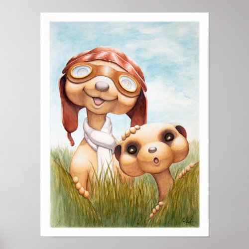 Meerkats Nursery Print