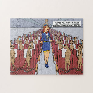 Meerkats on a Plane Jigsaw Puzzle