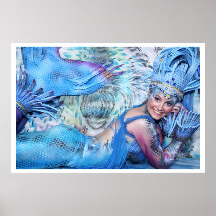 Meermaid mermaid print pressure poster bodypaint