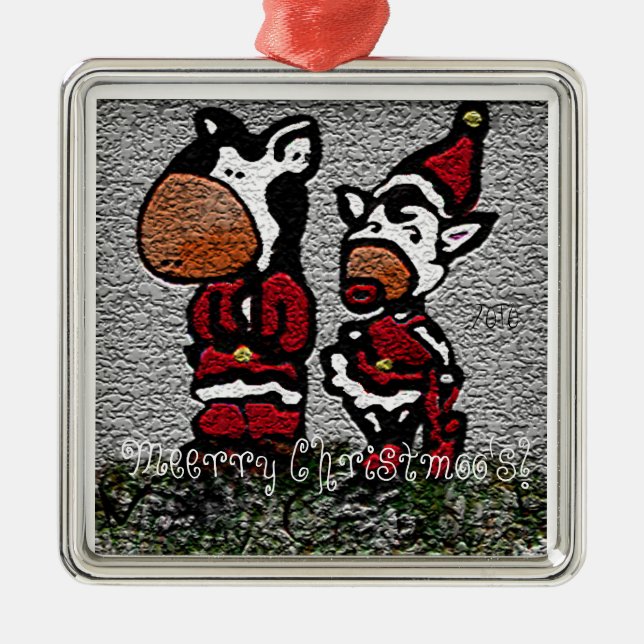 Meerry Christmoo's! Metal Ornament (Front)