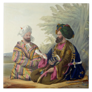 Meerz Fyze, an Oosbeg Elchee, or Ambassador, plate Ceramic Tile
