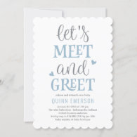 Meet and Greet Boy Baby Shower Invitation