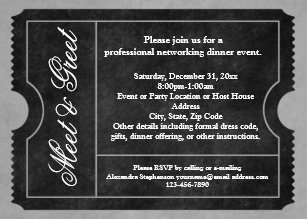 event ticket invitations zazzle
