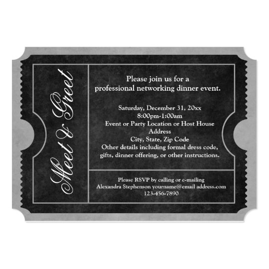 meet and greet business event ticket invitations zazzle com