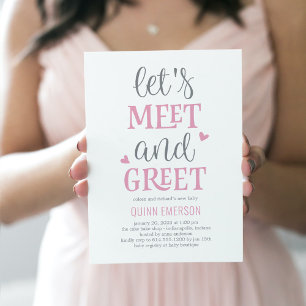 Meet and Greet Girl Baby Shower Invitation