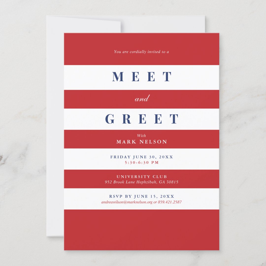 Meet and Greet Invitation Zazzle