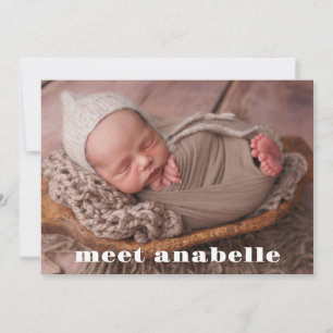 Meet Baby Photo Collage Birth Announcement