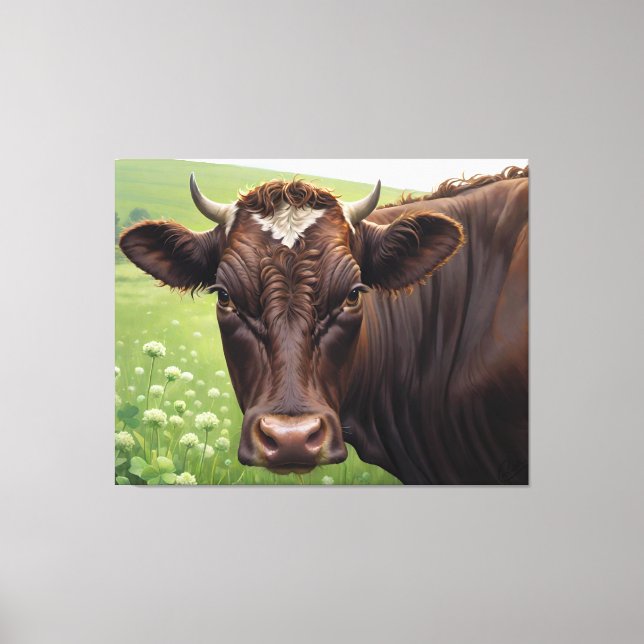 Meet Coe Cow Canvas Print (Front)