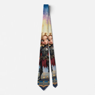 Meet Emberlyn — the Smiling Chaos Guardian Neck Tie