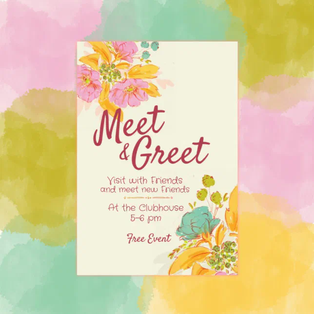 Meet And Greet Invitation Zazzle 5900