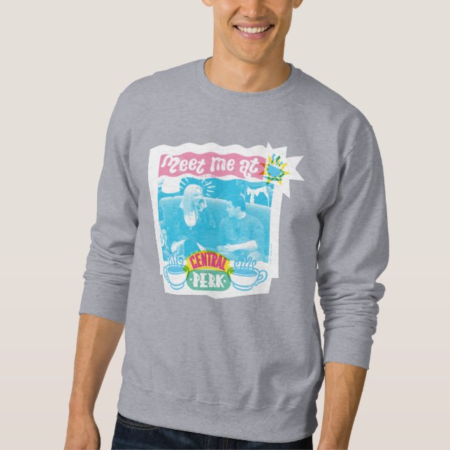 Meet Me at Central Perk Neon Graphic Sweatshirt (Front)