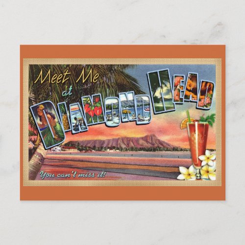 Meet Me at Diamond Head Postcard