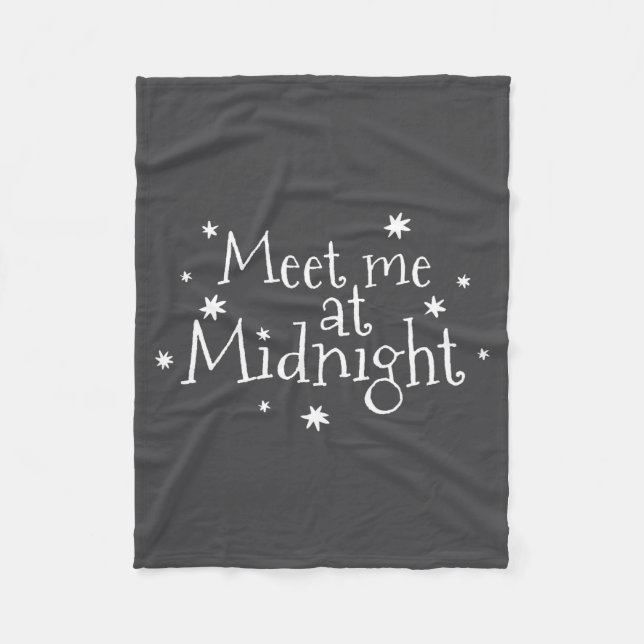 Meet Me At Midnight New Year 2026 Romantic Countdo Fleece Blanket (Front)