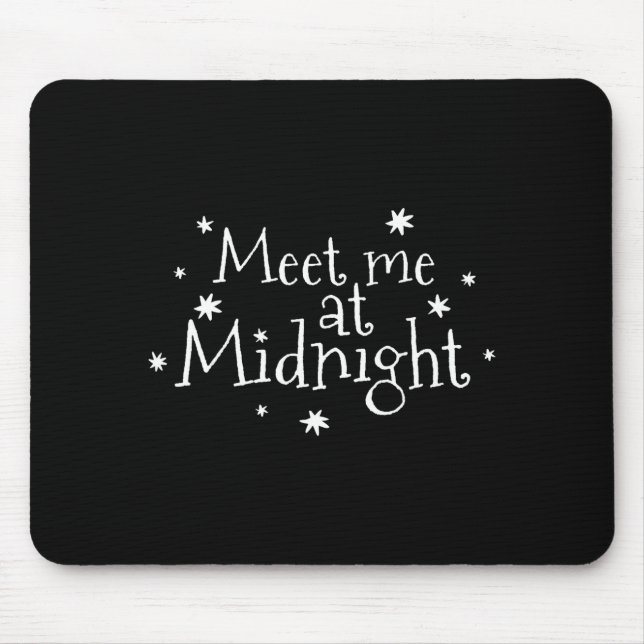 Meet Me At Midnight New Year 2026 Romantic Countdo Mouse Pad (Front)