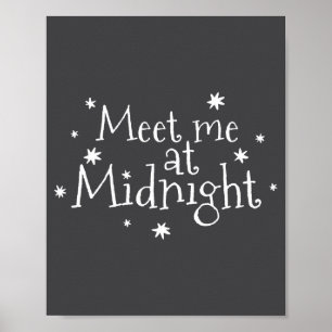 Meet Me At Midnight New Year 2026 Romantic Countdo Poster