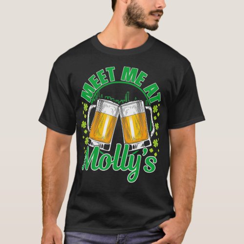 Meet Me At Mollys Chicago Irish Bar T_Shirt