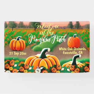 Meet Me at Pumpkin Patch Fall Colors Pumpkins Farm Banner