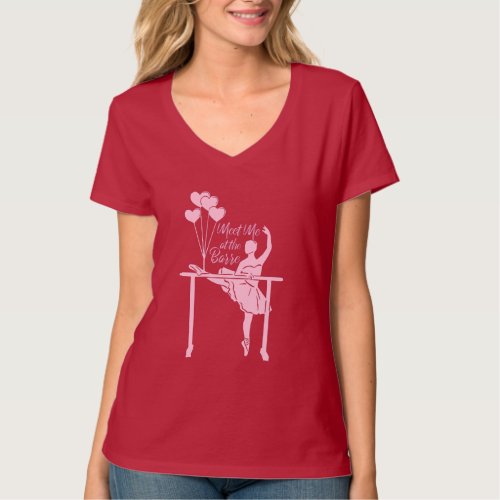 Meet Me at the Barre Barre Workouts Lovers Gift T_Shirt