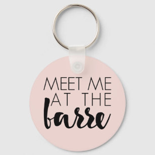 Meet Me at the Barre   Blush Pink Ballet Keychain