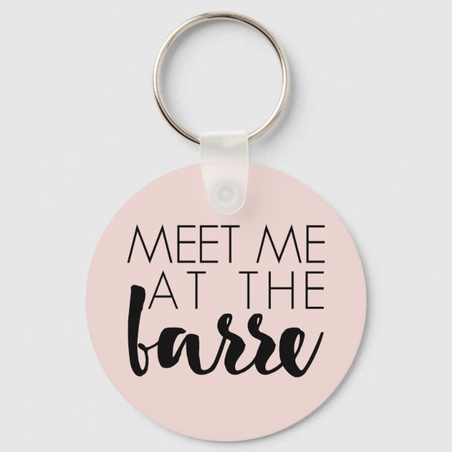 Meet Me at the Barre | Blush Pink Ballet Keychain (Front)