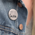 Meet Me at the Barre | Blush Pink Ballet Pinback Button<br><div class="desc">Show off your passion for ballet or barre workouts with this cute button. Design features "Meet Me at the Barre" in black typography on a pale blush pink background.</div>