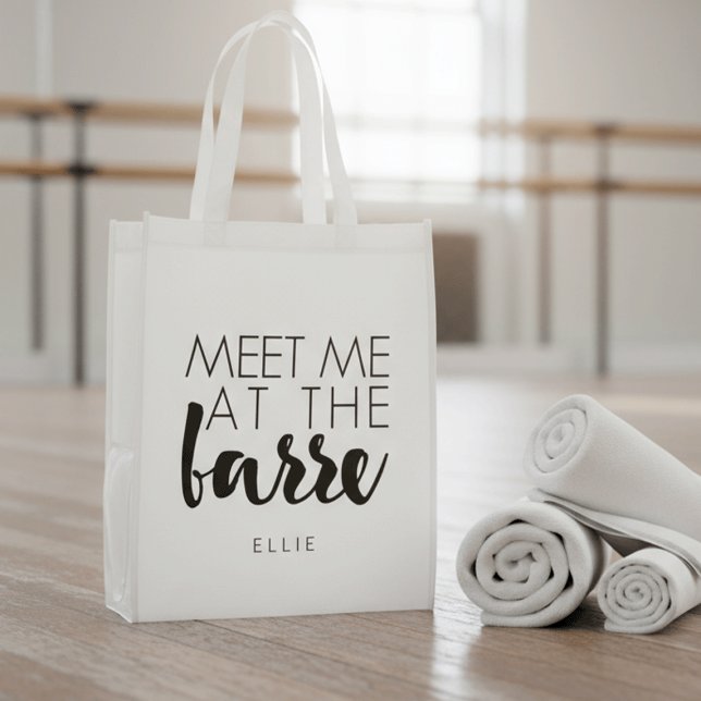 Meet Me at the Barre | Personalized Ballet Grocery Bag (Creator Uploaded)