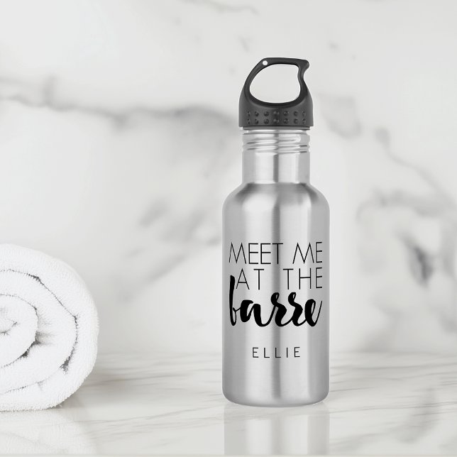 Meet Me at the Barre | Personalized Ballet Quote Water Bottle (Creator Uploaded)