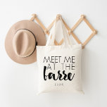 Meet Me at the Barre | Personalized Ballet Tote Bag<br><div class="desc">Can't get enough of those barre workouts? Carry your workout or dance essentials in this cute tote. Design features "Meet Me at the Barre" in black mixed typography styles. Use the optional personalization field to add a name,  monogram or message of your choice.</div>