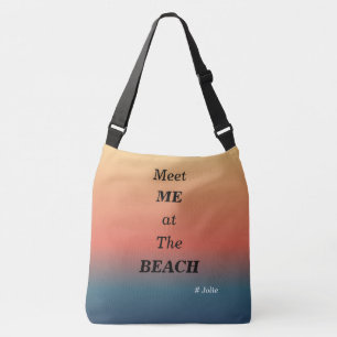 Meet Me At The Beach Summer Beach Sunrise Color Crossbody Bag