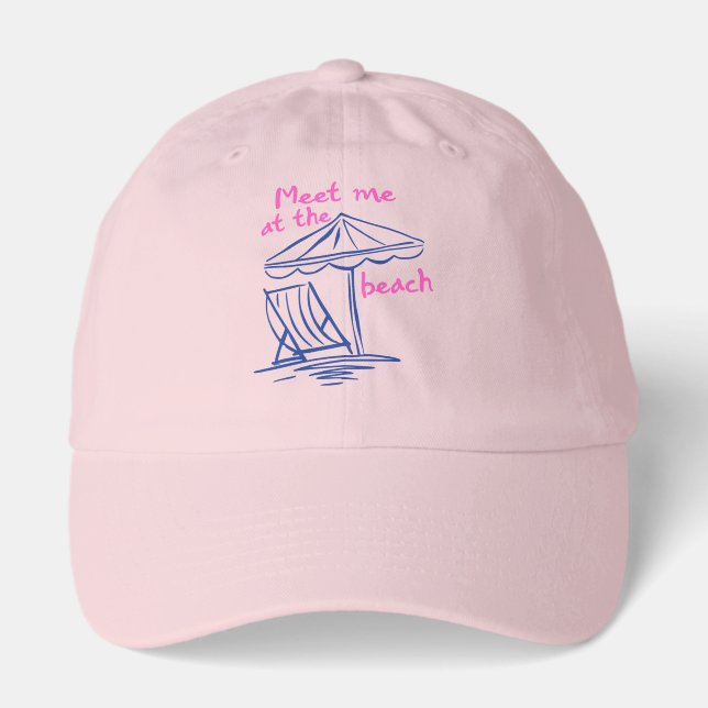 Meet Me At The Beach Summer Vibes Hat (Front)