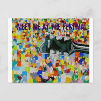 Meet me at the festival postcard