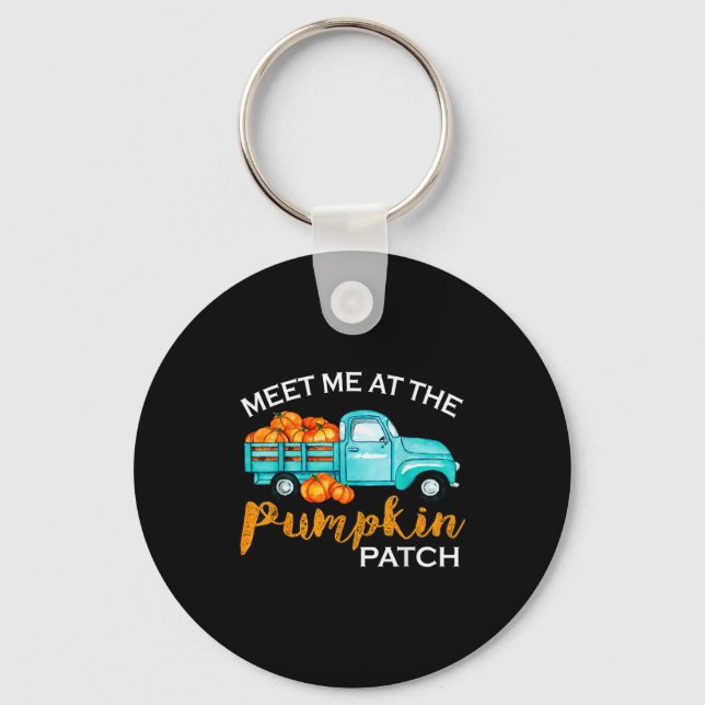 Meet Me At The Pumpkin Patch Ckup Fall Thanksgivin Keychain (Front)