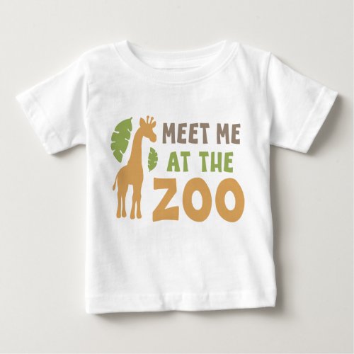 Meet me at the zoo humor baby T_Shirt