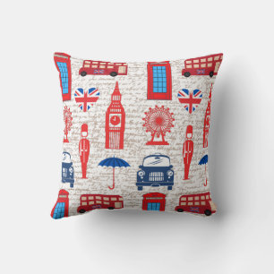 Meet Me in London Double Sided Throw Pillow