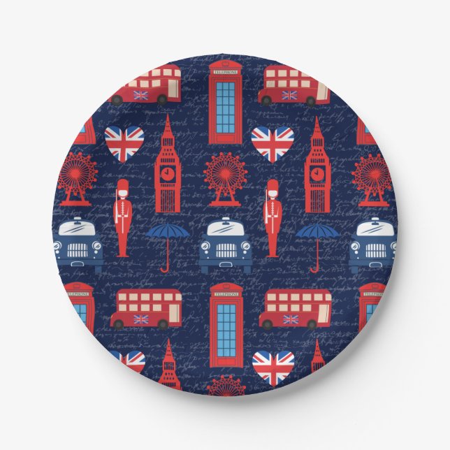 Meet Me in London Paper Plates (Front)
