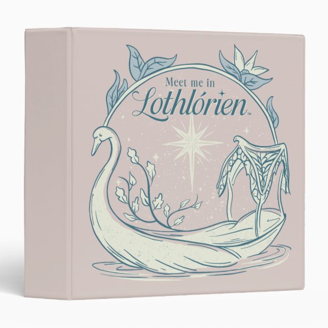 Meet me in LOTHLORIEN™ - Swan Boat 3 Ring Binder (Front/Spine)