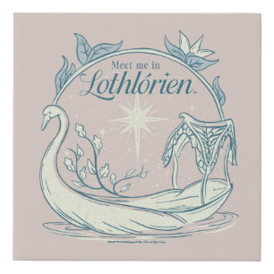 Meet me in LOTHLORIEN™ - Swan Boat Faux Canvas Print