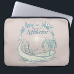 Meet me in LOTHLORIEN™ - Swan Boat Laptop Sleeve<br><div class="desc">Drift into the timeless beauty of Middle-earth™ with this enchanting Lord of the Rings™ design inspired by Lothlórien™. Featuring an elegant Elven swan boat gliding across tranquil waters beneath a radiant star, the artwork captures the serenity and starlit magic of the Golden Wood. Framed by delicate leaves and graceful linework,...</div>