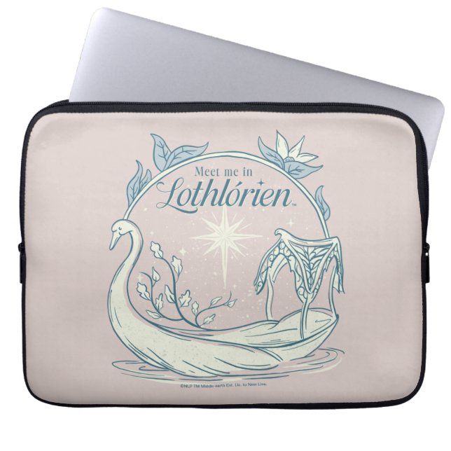 Meet me in LOTHLORIEN™ - Swan Boat Laptop Sleeve (Front)