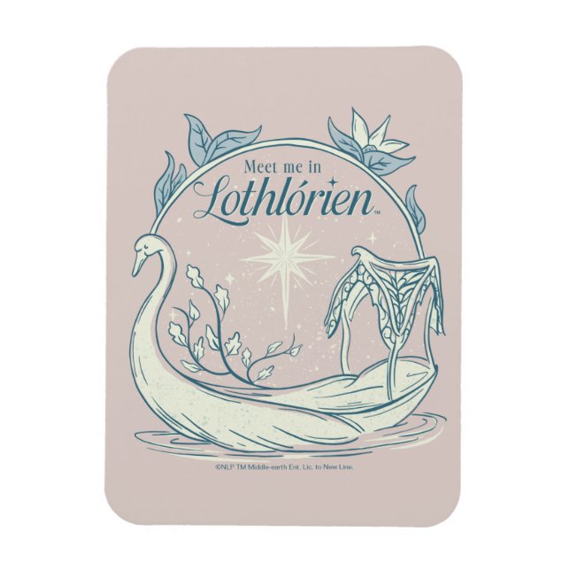 Meet me in LOTHLORIEN™ - Swan Boat Magnet (Vertical)