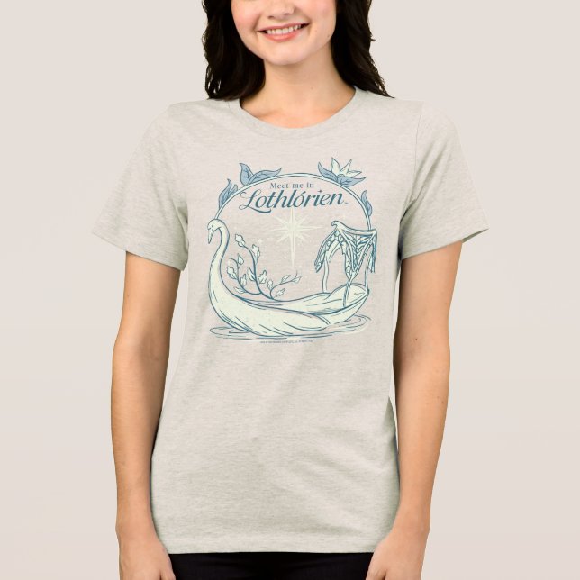 Meet me in LOTHLORIEN™ - Swan Boat Tri-Blend Shirt (Front)