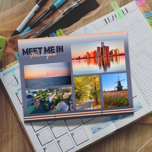 Meet Me In Michigan Postcard