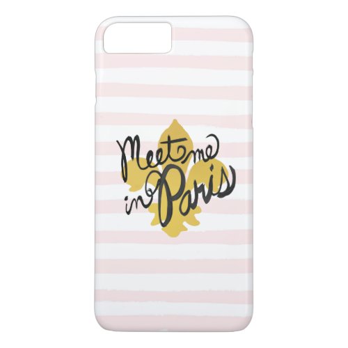 Meet Me in Paris Black and Gold iPhone 8 Plus7 Plus Case