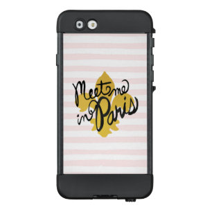 Meet Me in Paris Black and Gold LifeProof NÜÜD iPhone 6 Case