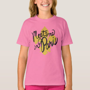 Meet Me in Paris Black and Gold T-Shirt