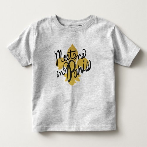 Meet Me in Paris Black and Gold Toddler T_shirt