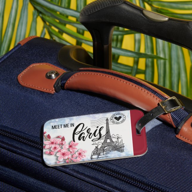 Meet Me in Paris Luggage Tag (Front Insitu 3)