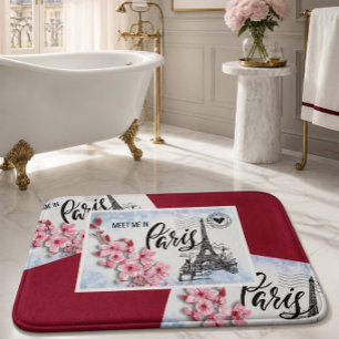 Meet Me in Paris   Postcards from the Edge Bath Mat