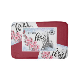 Meet Me in Paris   Postcards from the Edge Bath Mat