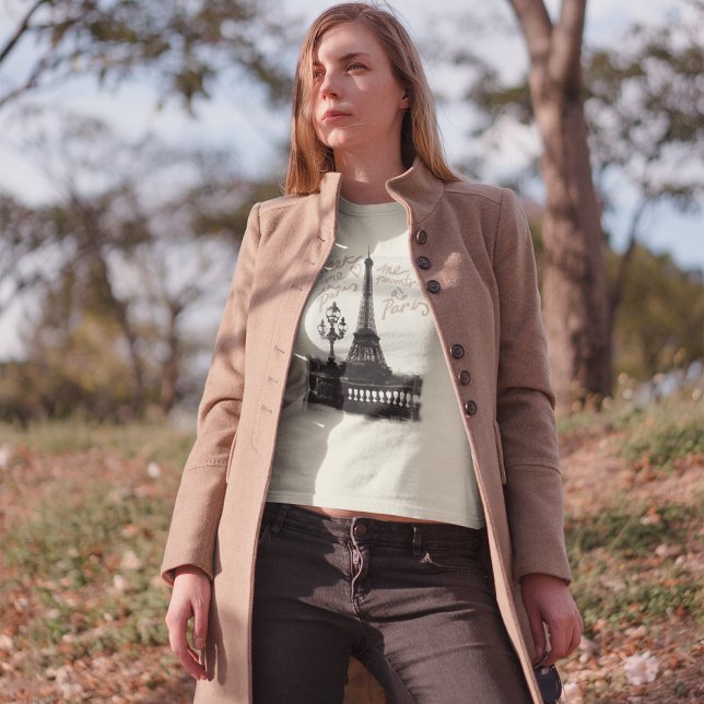 Meet Me In Paris Romantic Lovers Eiffel Tower  T-Shirt (Creator Uploaded)